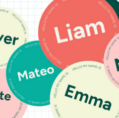 Most popular boy name 2025 card icon