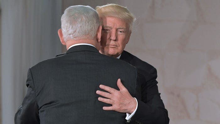 icon for Will Trump and Netanyahu hug on Tuesday?
